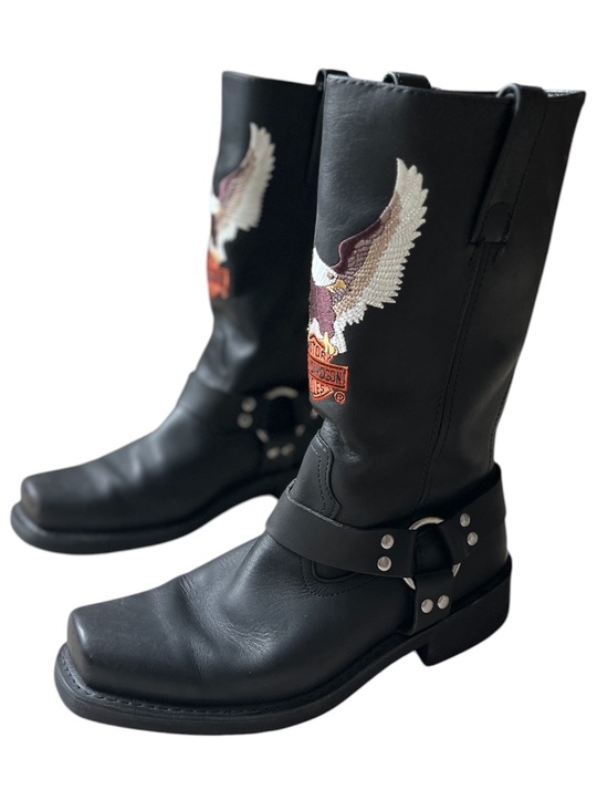 Harley-Davidson Darren Harness Motorcycle Boots Black Leather Men Size 11 D93216 main image 10